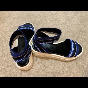 Charles & Keith 90% New Beautiful Blue Sandals